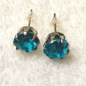 Last Pair Turquoise London Topaz Blue Colored 8MM Stud Earring Clearance Sale